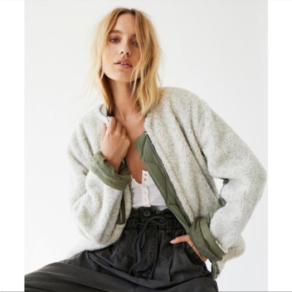 Free People Rivington Sherpa Jacket Desert